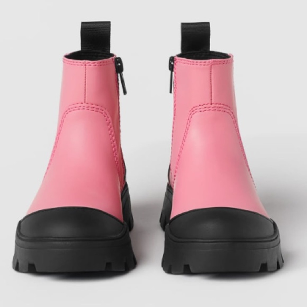 ZARA Girls Rubberized Ankle Boots